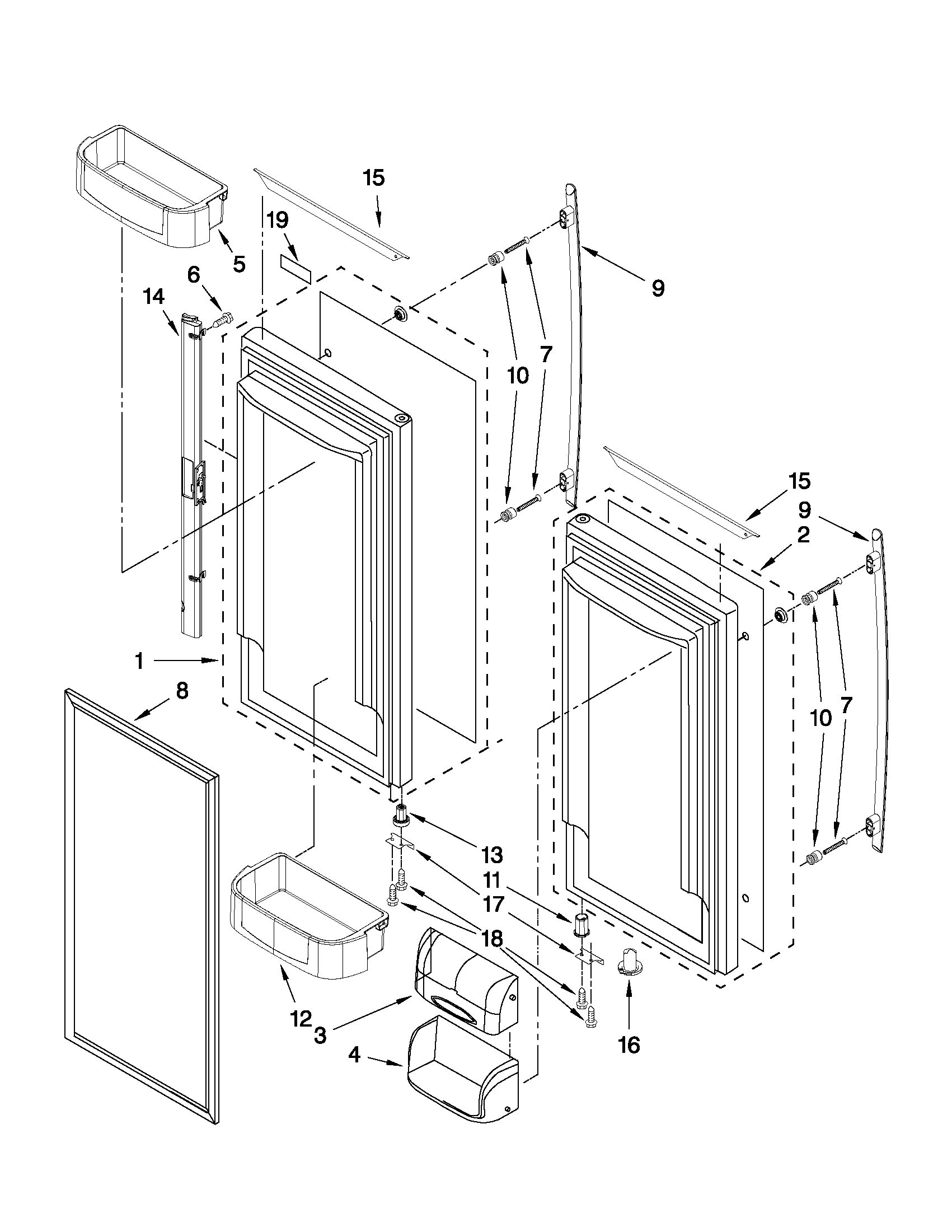 REFRIGERATOR DOOR PARTS