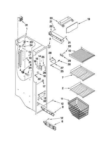 Freezer liner parts