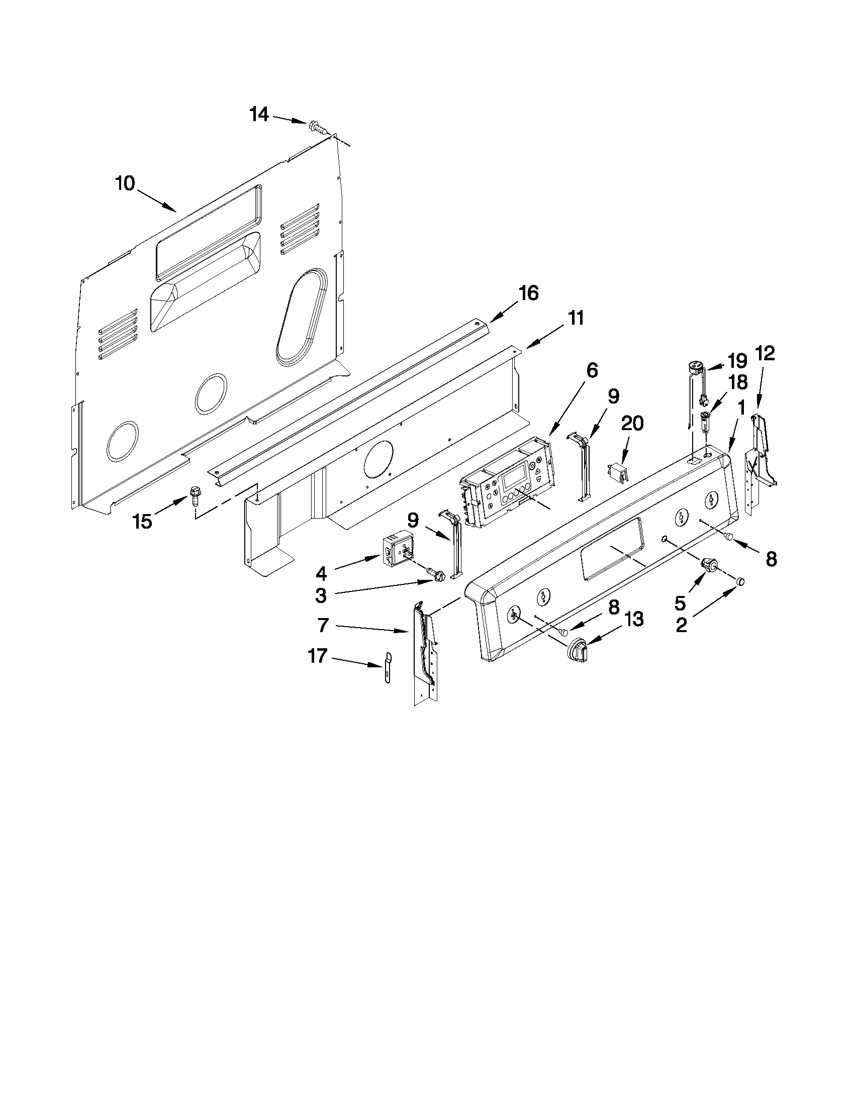 Control panel parts