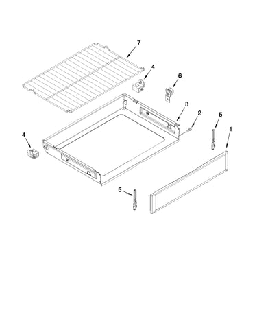 Drawer and rack parts