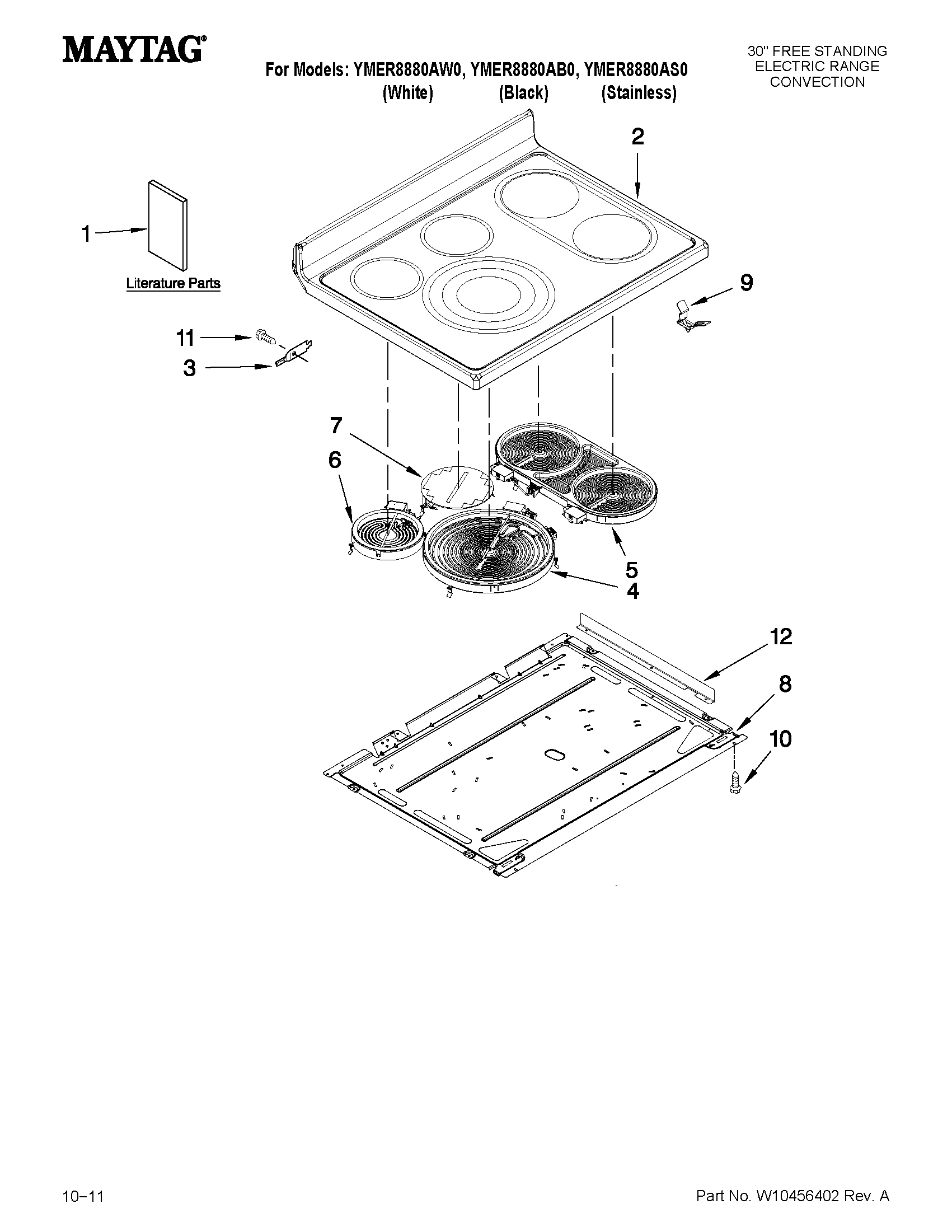 Cooktop parts