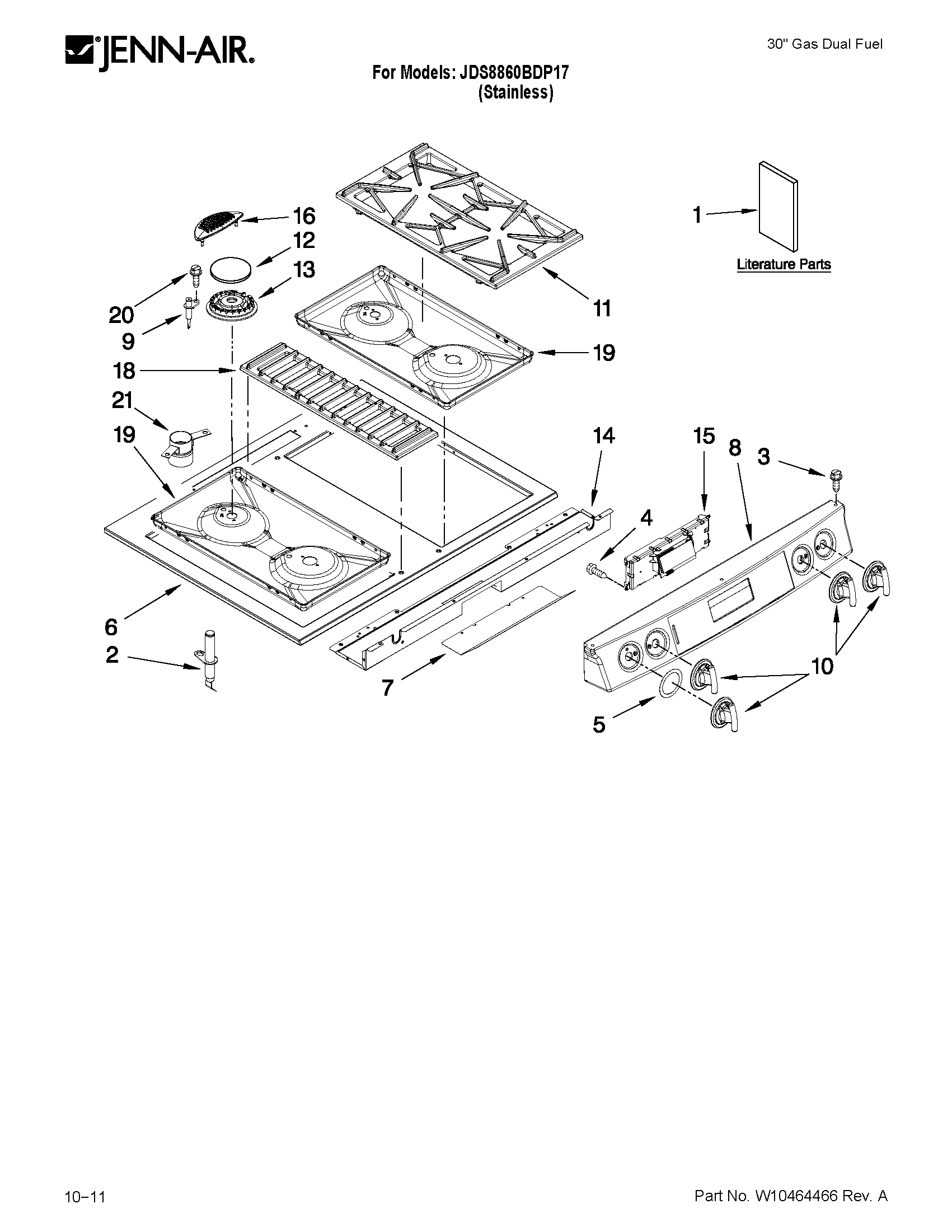 Cooktop parts