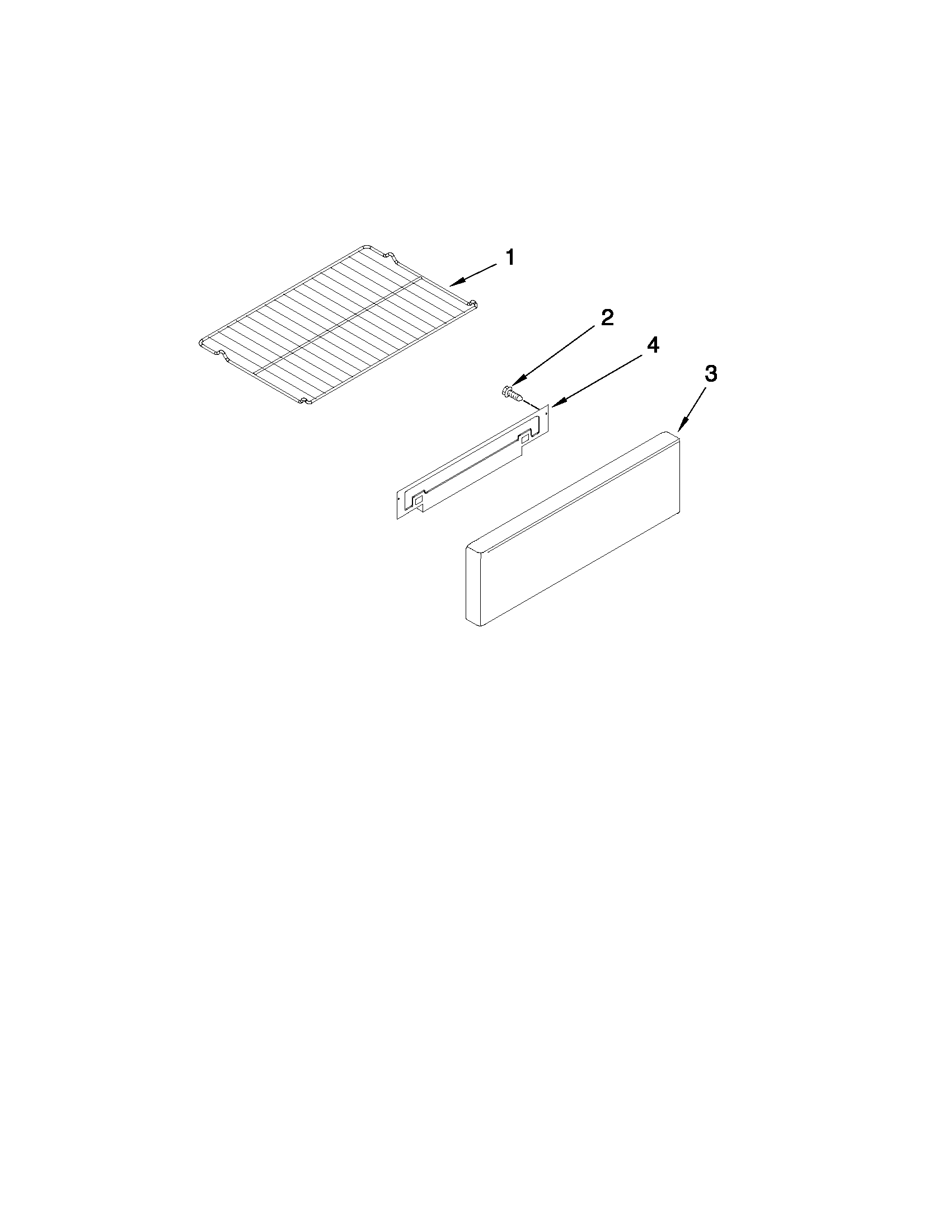 Drawer and rack parts