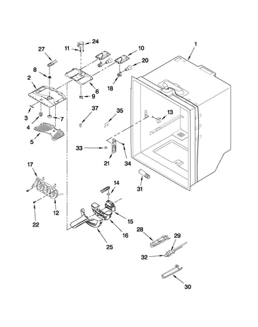 Refrigerator liner parts