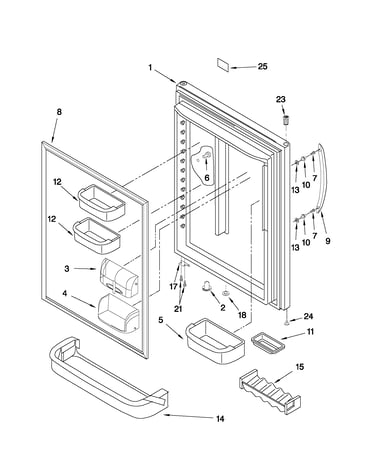 Refrigerator door parts