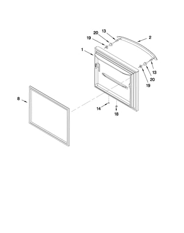 Freezer door parts