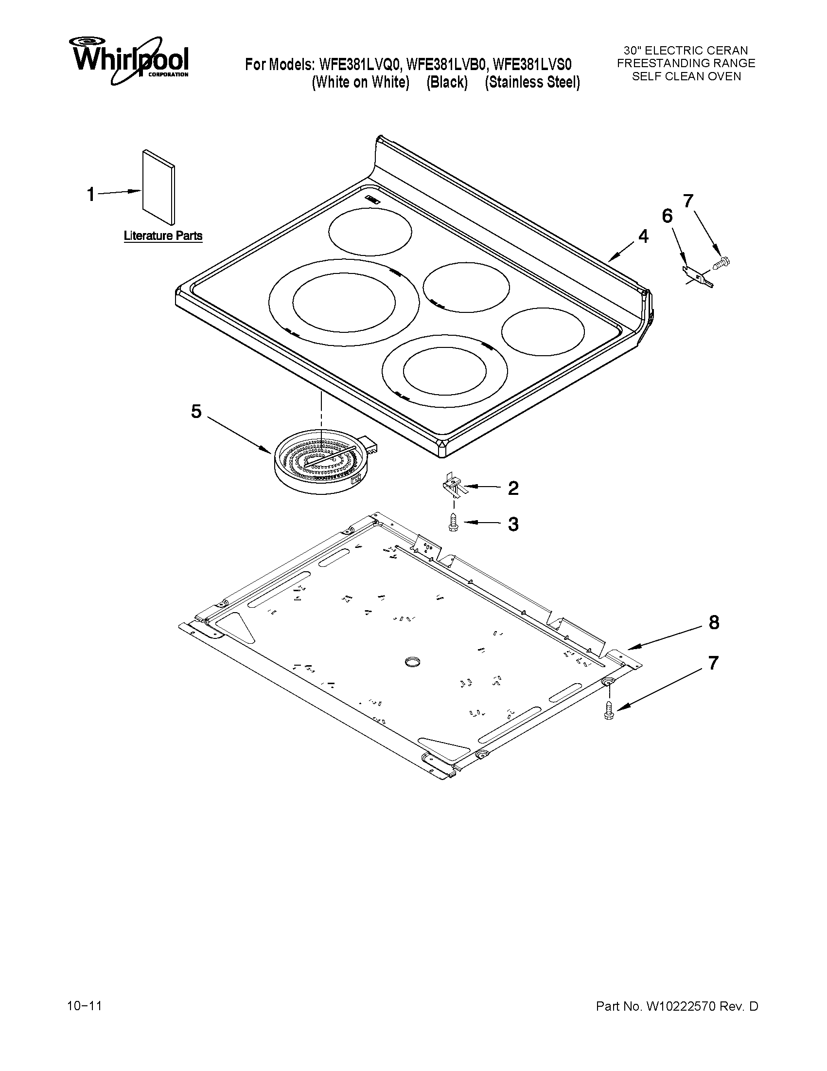 Cooktop parts