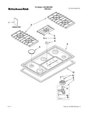 Cooktop, burner and grate parts