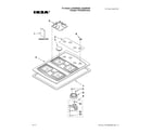 Ikea ICS300RS05 cooktop, burner and grate parts diagram