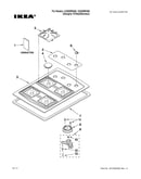 Cooktop, burner and grate parts