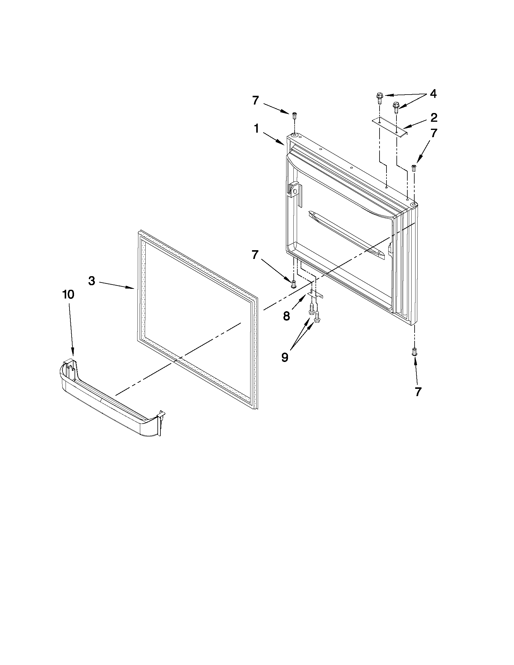Freezer door parts