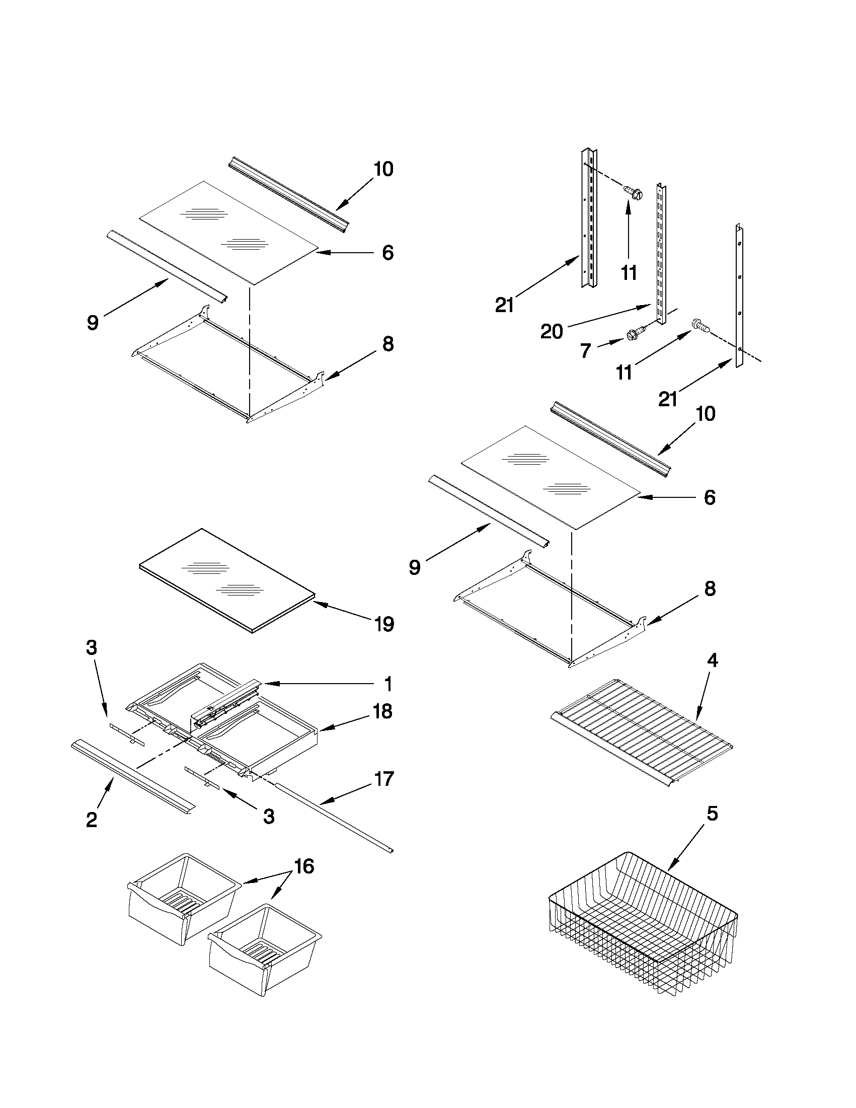 Shelf parts