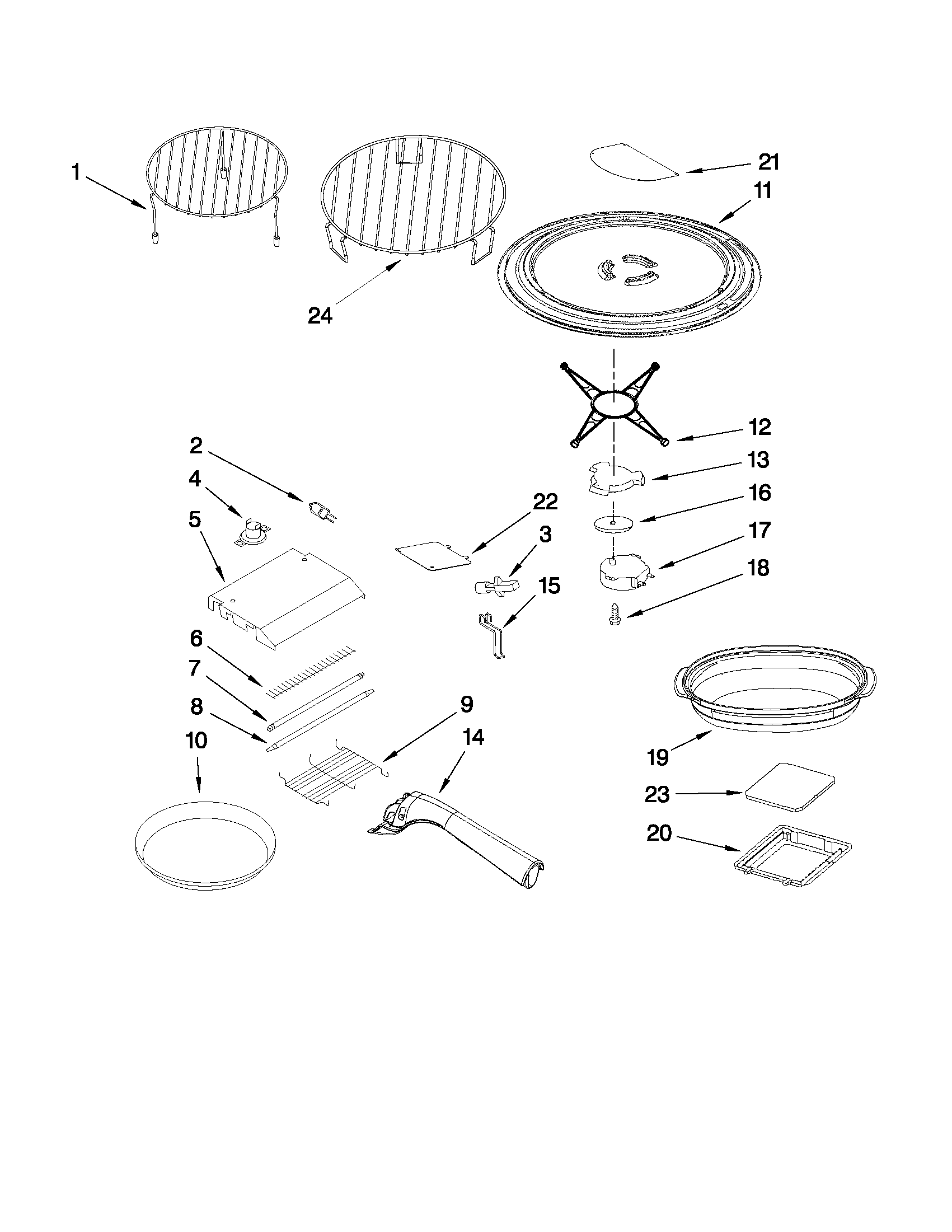 Rack and turntable parts