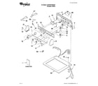 Whirlpool 3XWGD5705SW4 top and console parts diagram