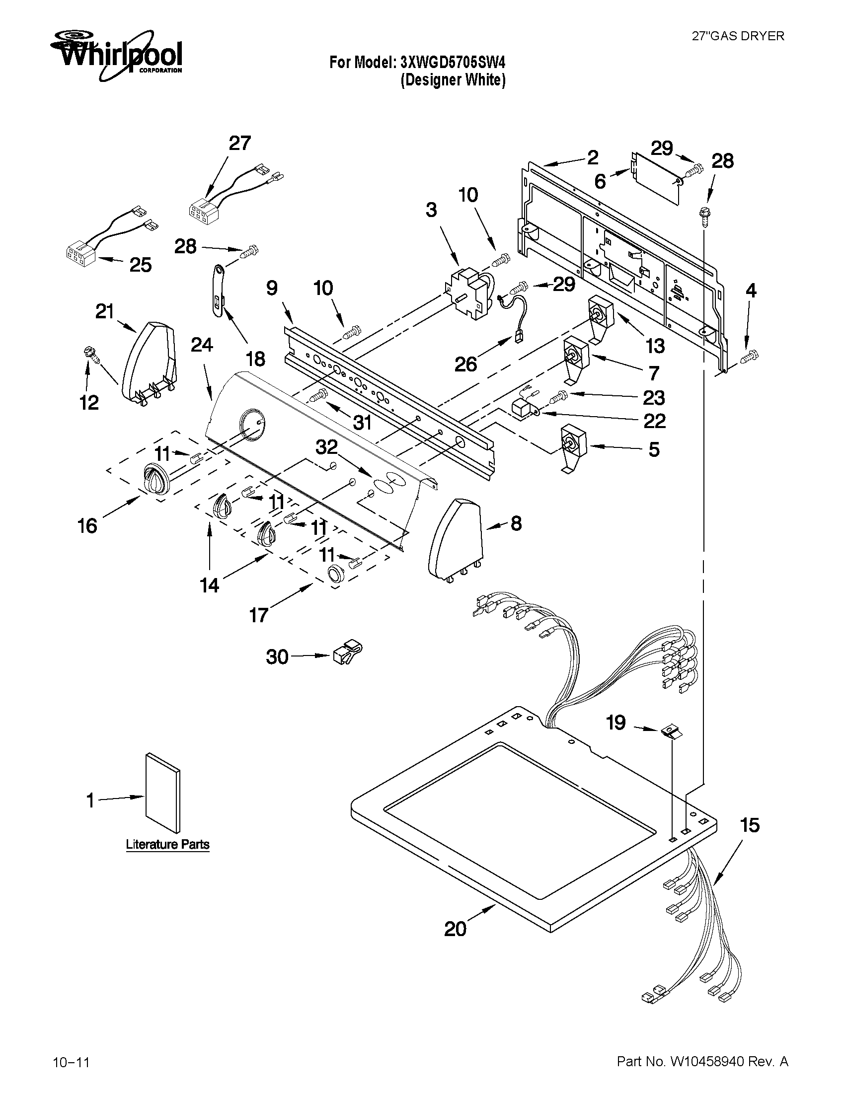 Top and console parts