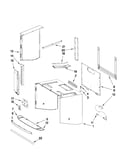 Cabinet and installation parts