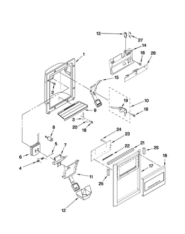 Dispenser front parts