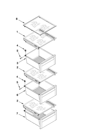Refrigerator shelf parts