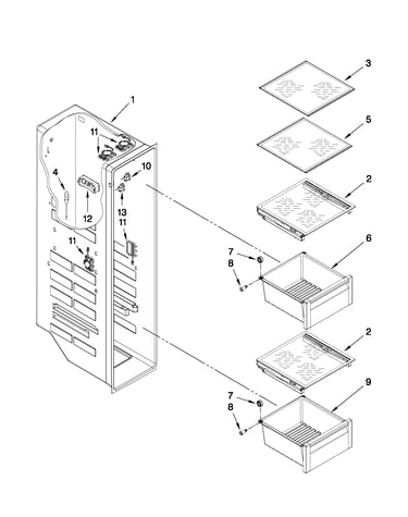 Freezer liner parts