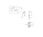 Whirlpool 7GSC22C6XY01 motor and ice container parts diagram