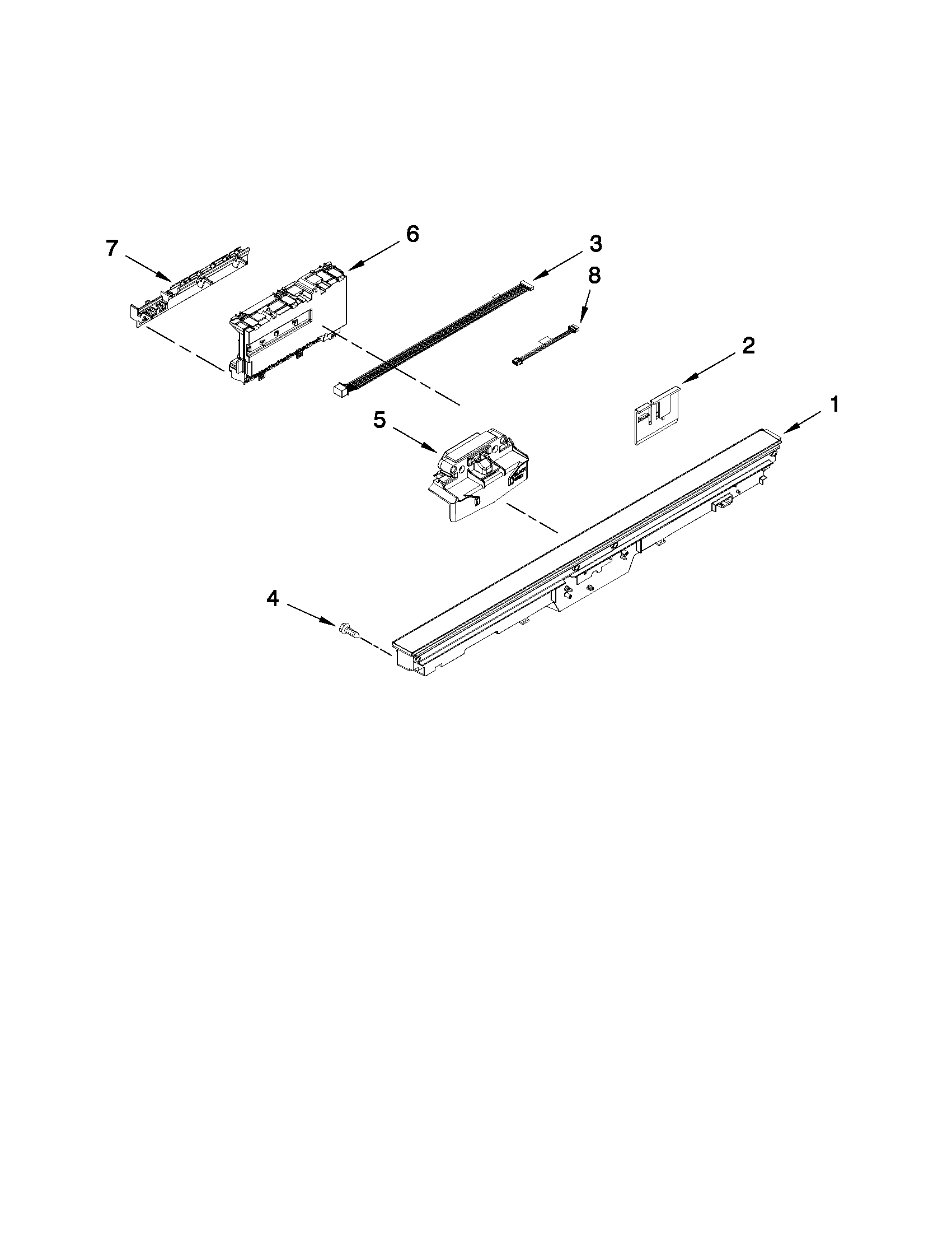 Control panel and latch parts
