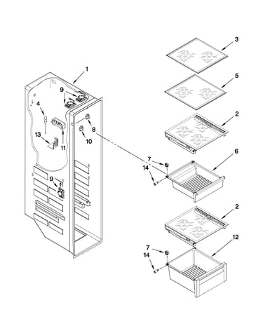 Freezer liner parts