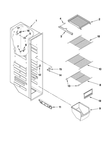 Freezer liner parts