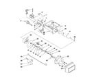 Whirlpool ED5PVEXWS10 motor and ice container parts diagram