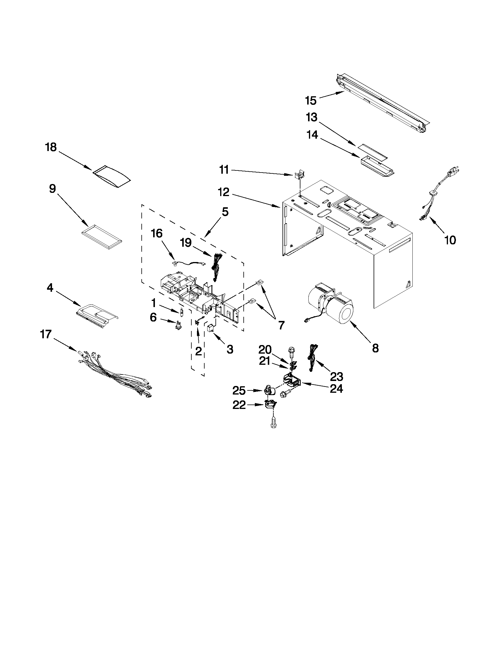 Cabinet and air flow parts