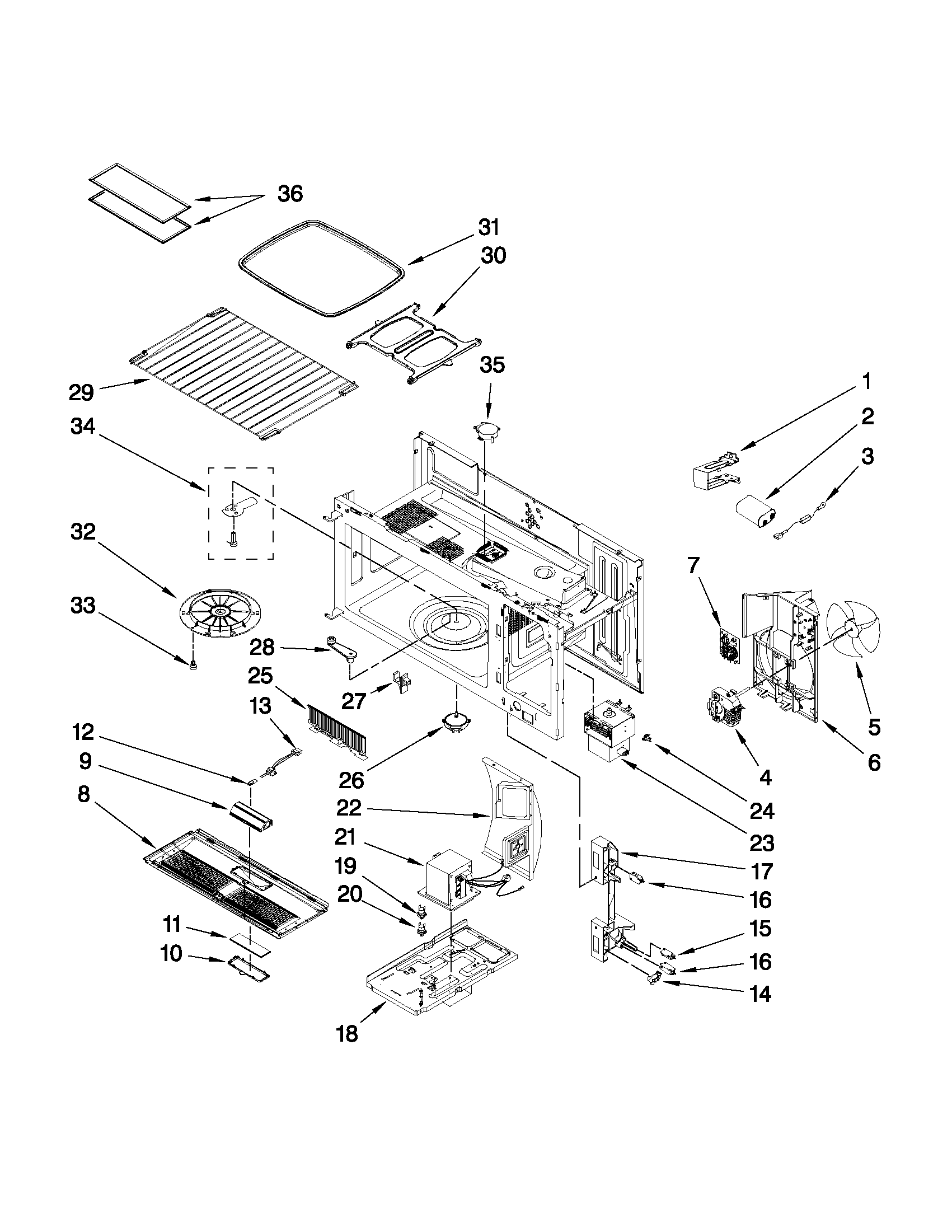 Interior and ventilation parts