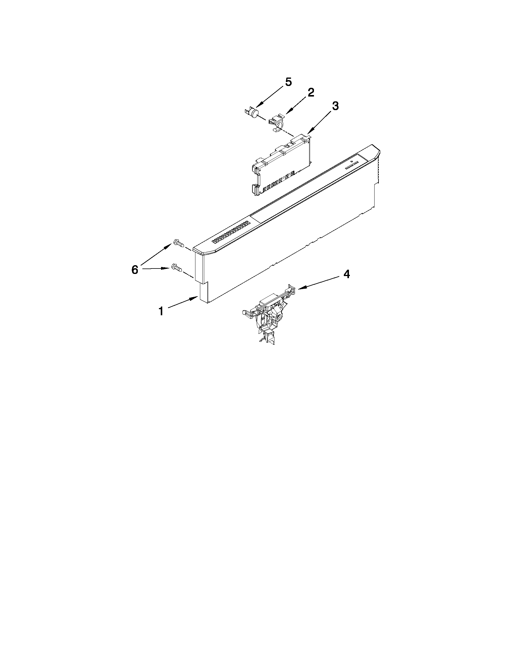 Control panel and latch parts
