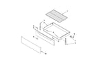 Maytag YMER7662WS2 drawer and rack parts diagram