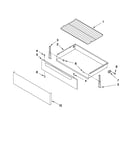 Drawer and rack parts