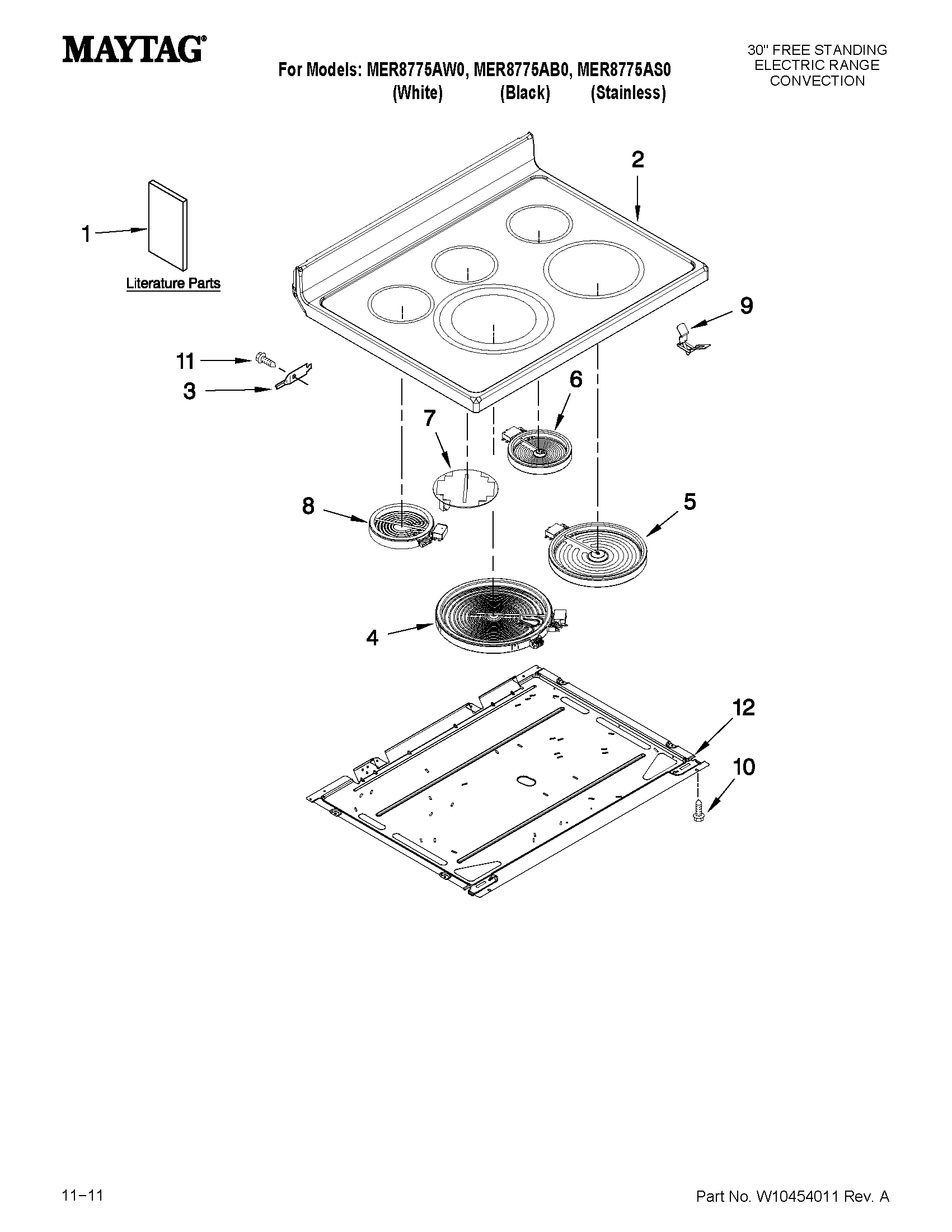 COOKTOP PARTS