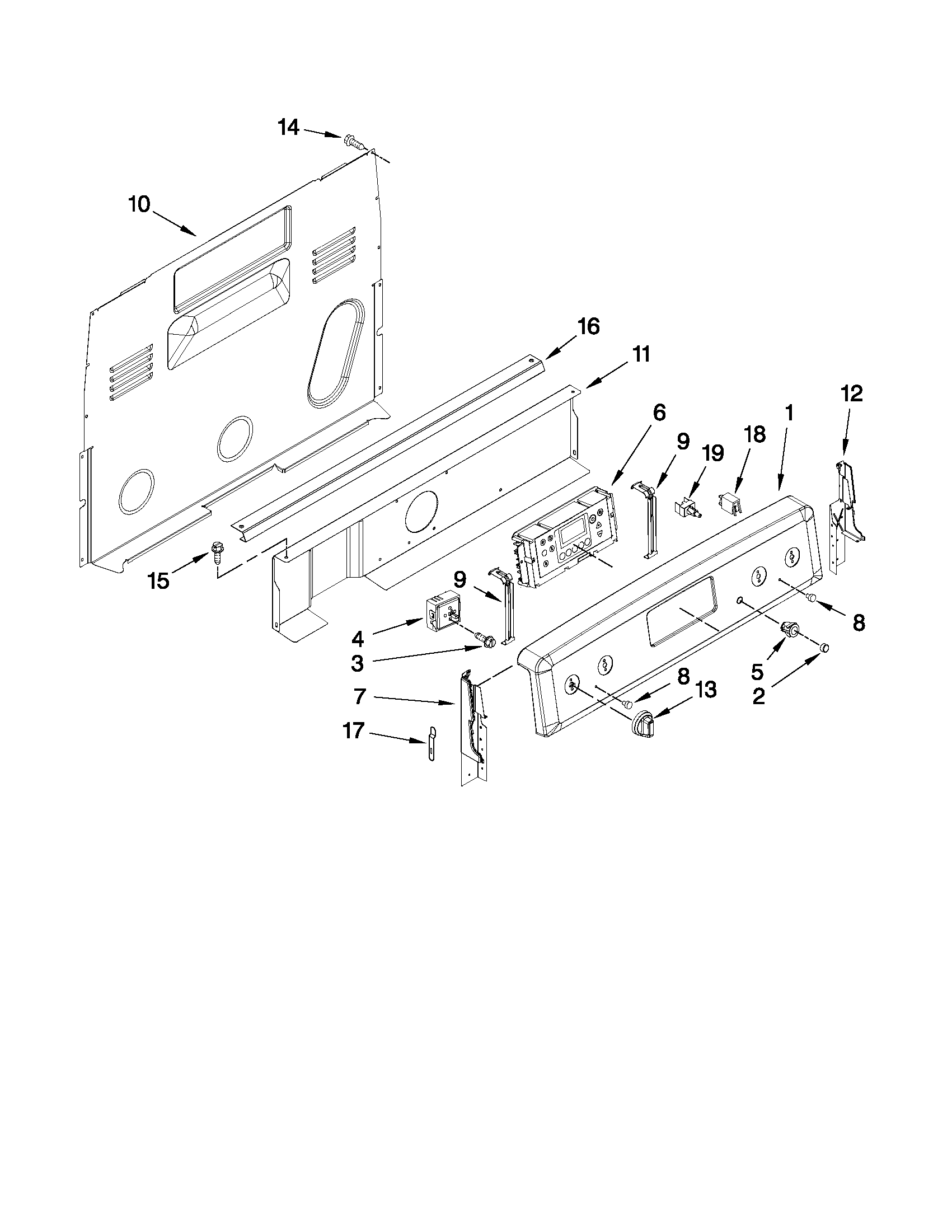 Control panel parts