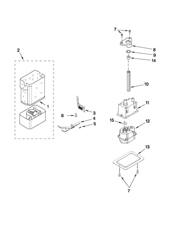 Motor and ice container parts