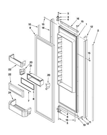 Refrigerator door parts