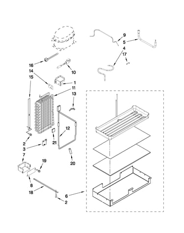 Lower unit and tube parts