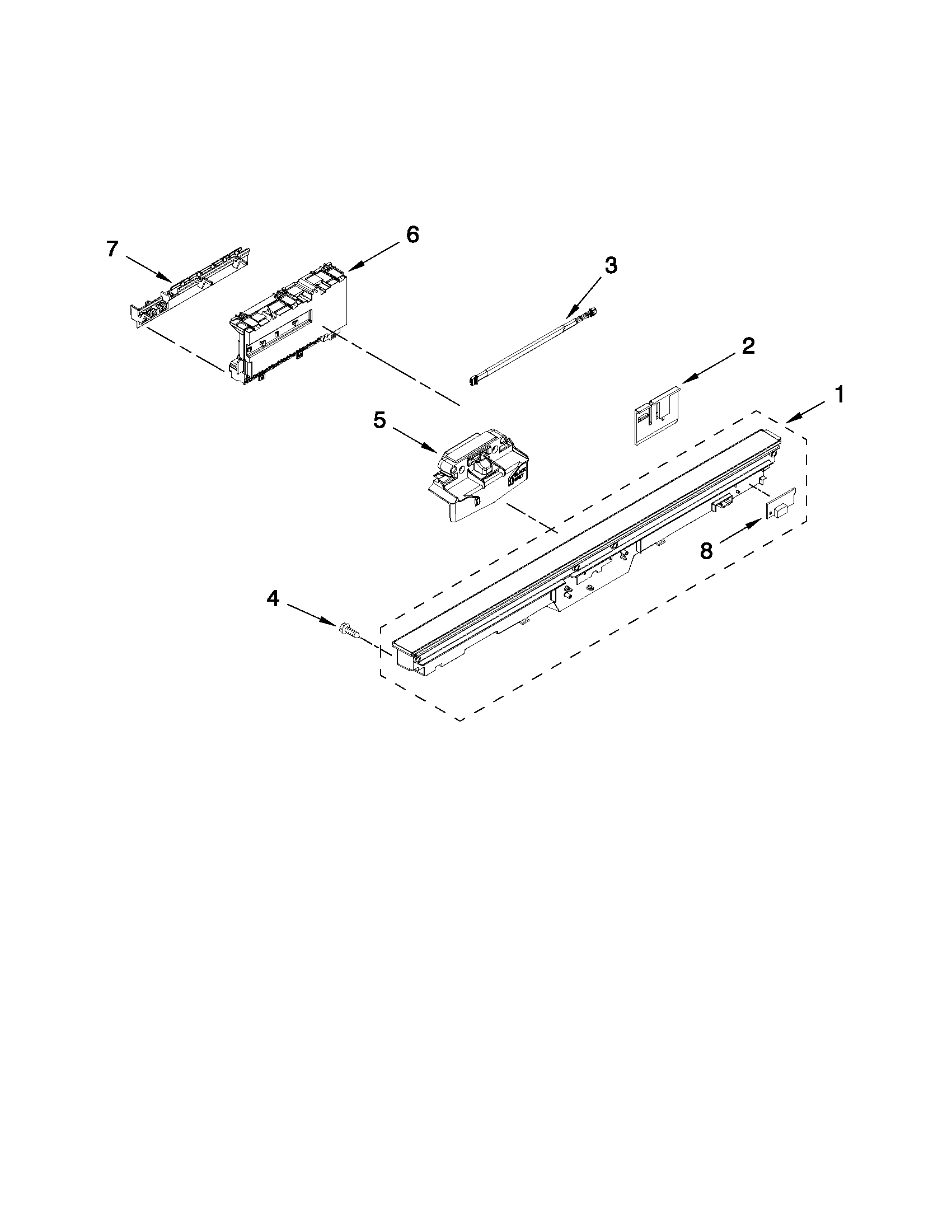 Control panel and latch parts