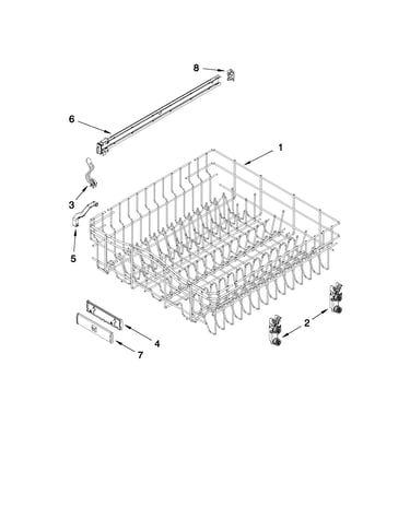 Upper rack and track parts