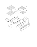 Drawer and rack parts