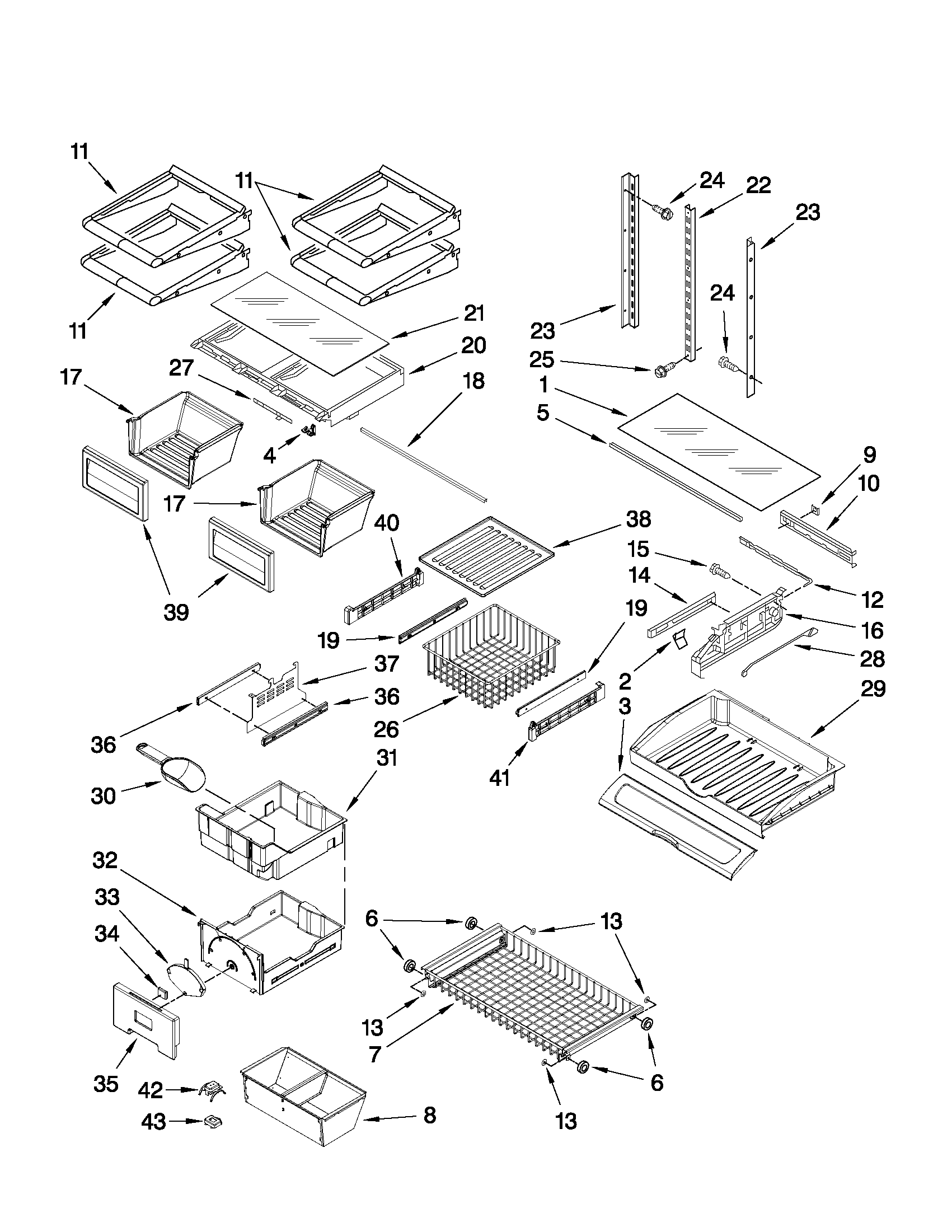 Shelf parts