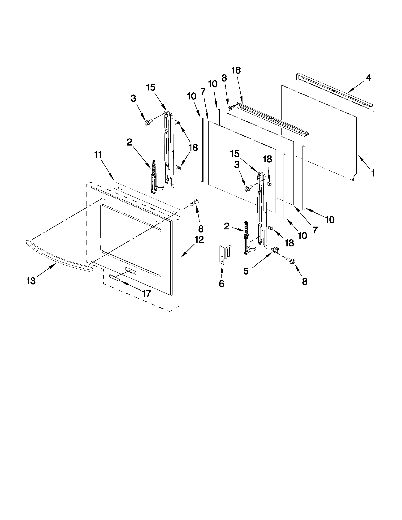 OVEN DOOR PARTS