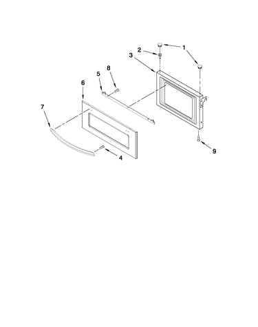 Microwave door parts