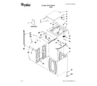 Whirlpool 7EWTW1509YM0 top and cabinet parts diagram