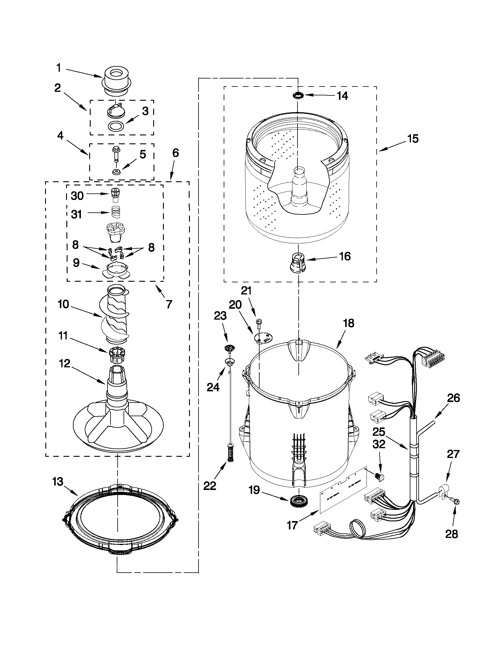 BASKET AND TUB PARTS