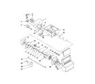 Whirlpool WSF26D2EXY02 motor and ice container parts diagram