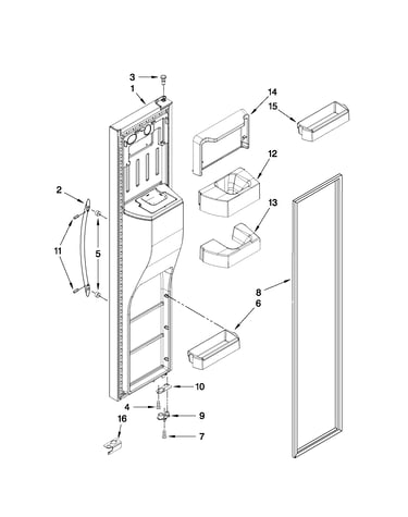Freezer door parts