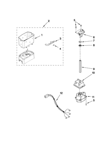Motor and ice container parts