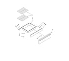 Whirlpool GY397LXUQ04 drawer and rack parts diagram